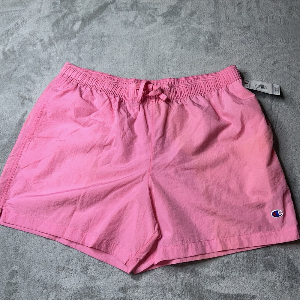 New Champion Swim Trunks Mens 2XL Pink Ribbon Mesh Lined Board Shorts